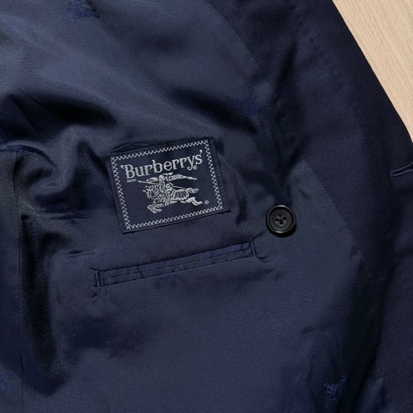 Vintage Burberrys Double Breasted Wool Mohair Blazer Sport Coat Mens 40R Medium - Picture 6 of 11
